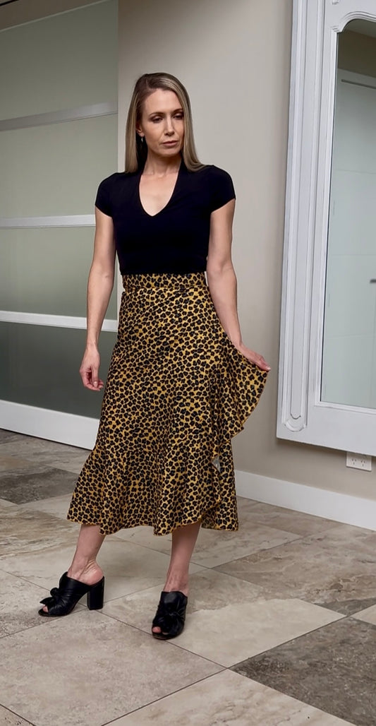 FEDERATION Yellow Midi Skirt