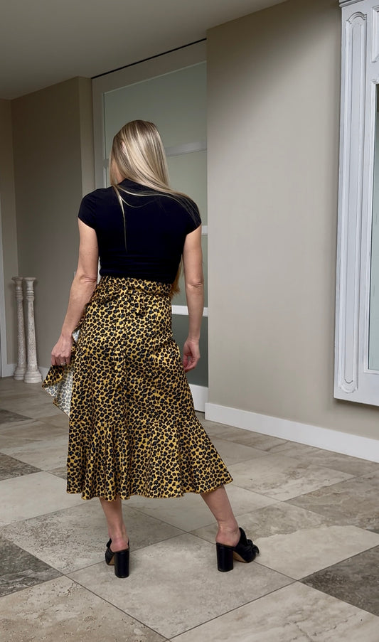 FEDERATION Yellow Midi Skirt