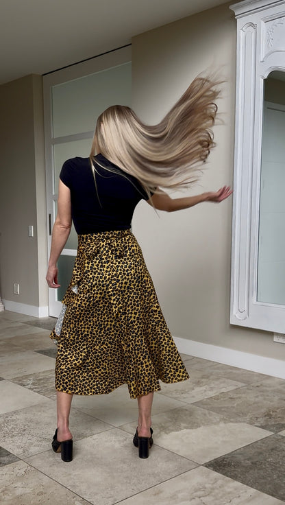 FEDERATION Yellow Midi Skirt