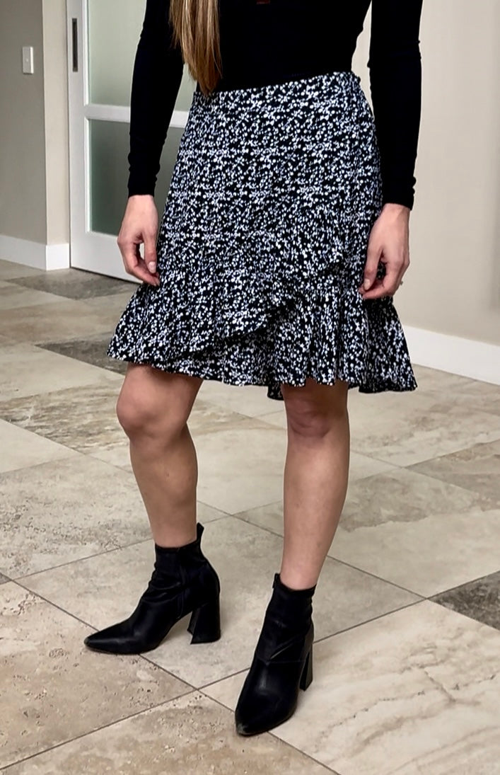 DECJUBA Blue/Black Mini Skirt