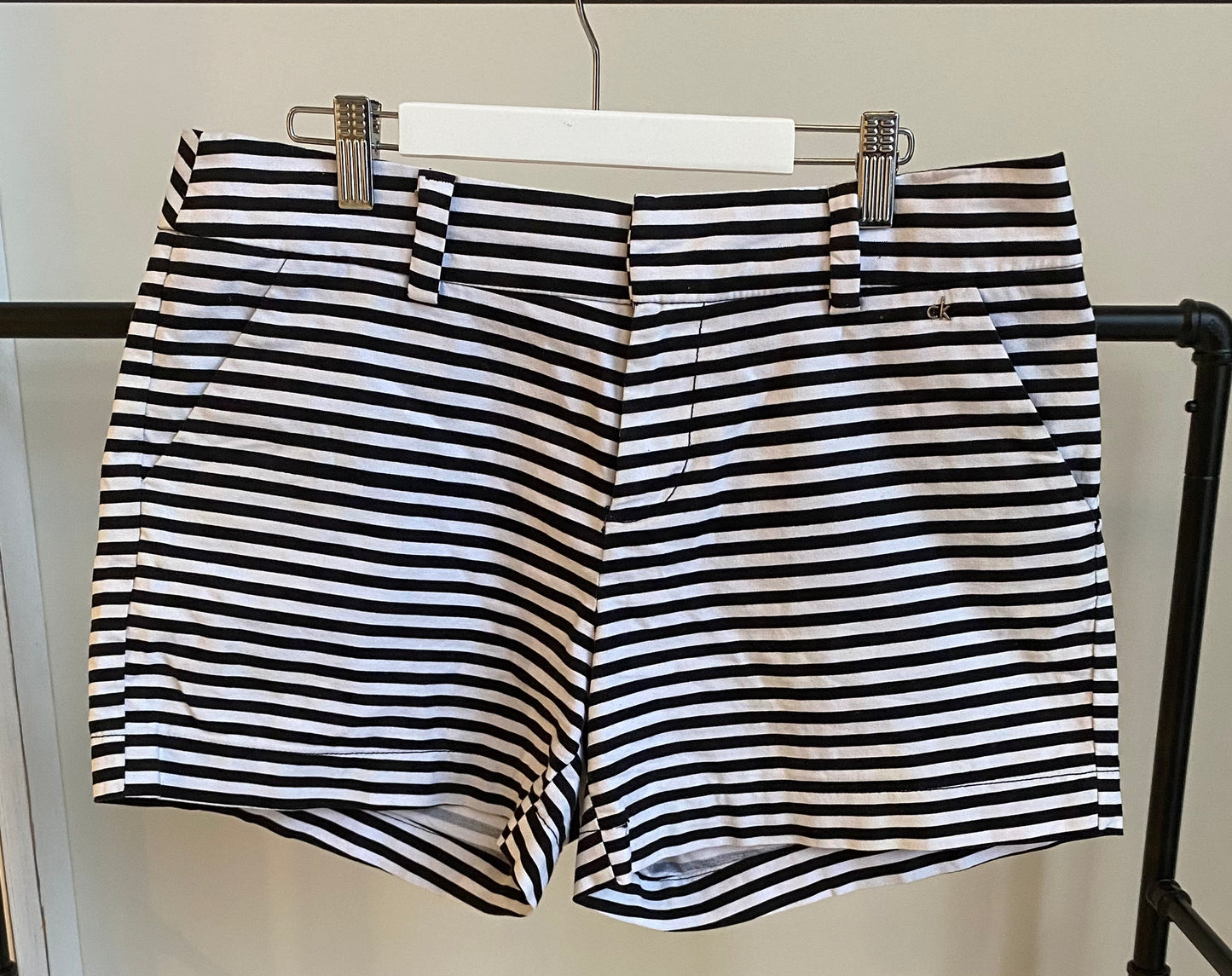 CALVIN KLEIN Black/White Stripe Shorts