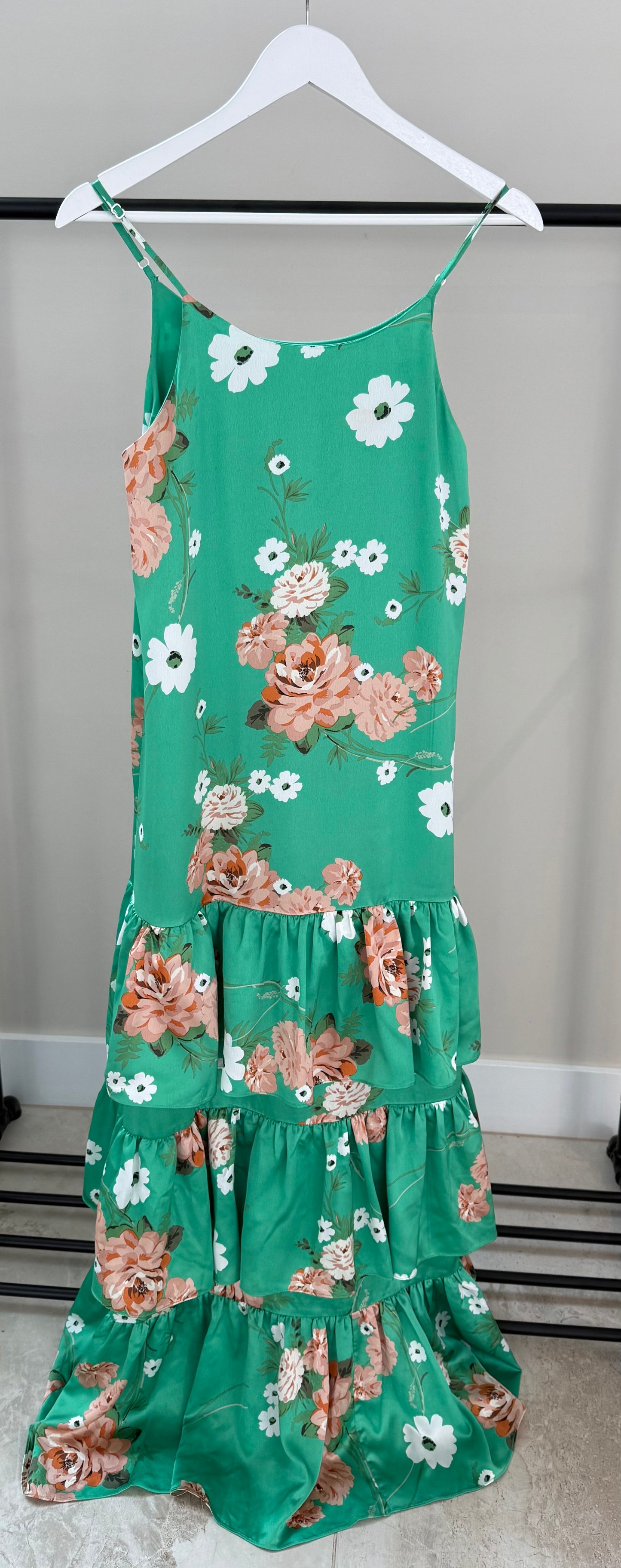 AUGUSTINE Green Floral Maxi Dress