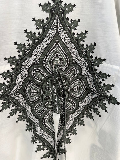White/Green Maxi Dress (No Label)