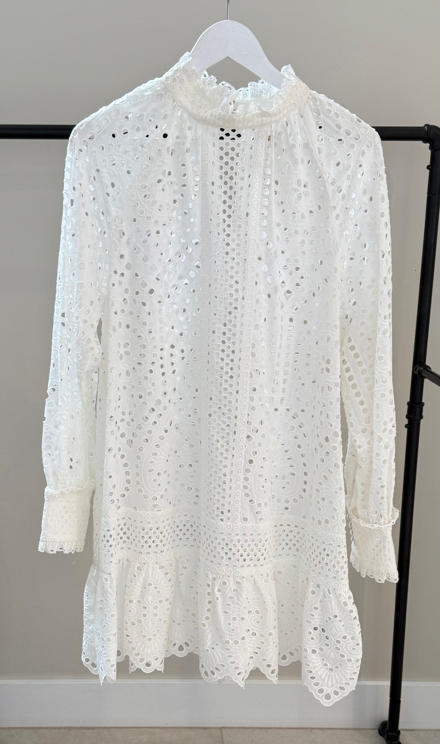 H&M White Casual Midi Dress