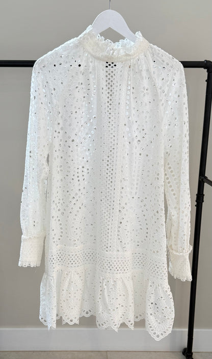 H&M White Casual Midi Dress