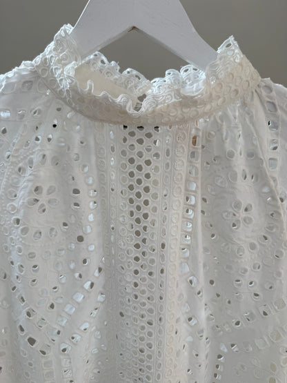 H&M White Casual Midi Dress