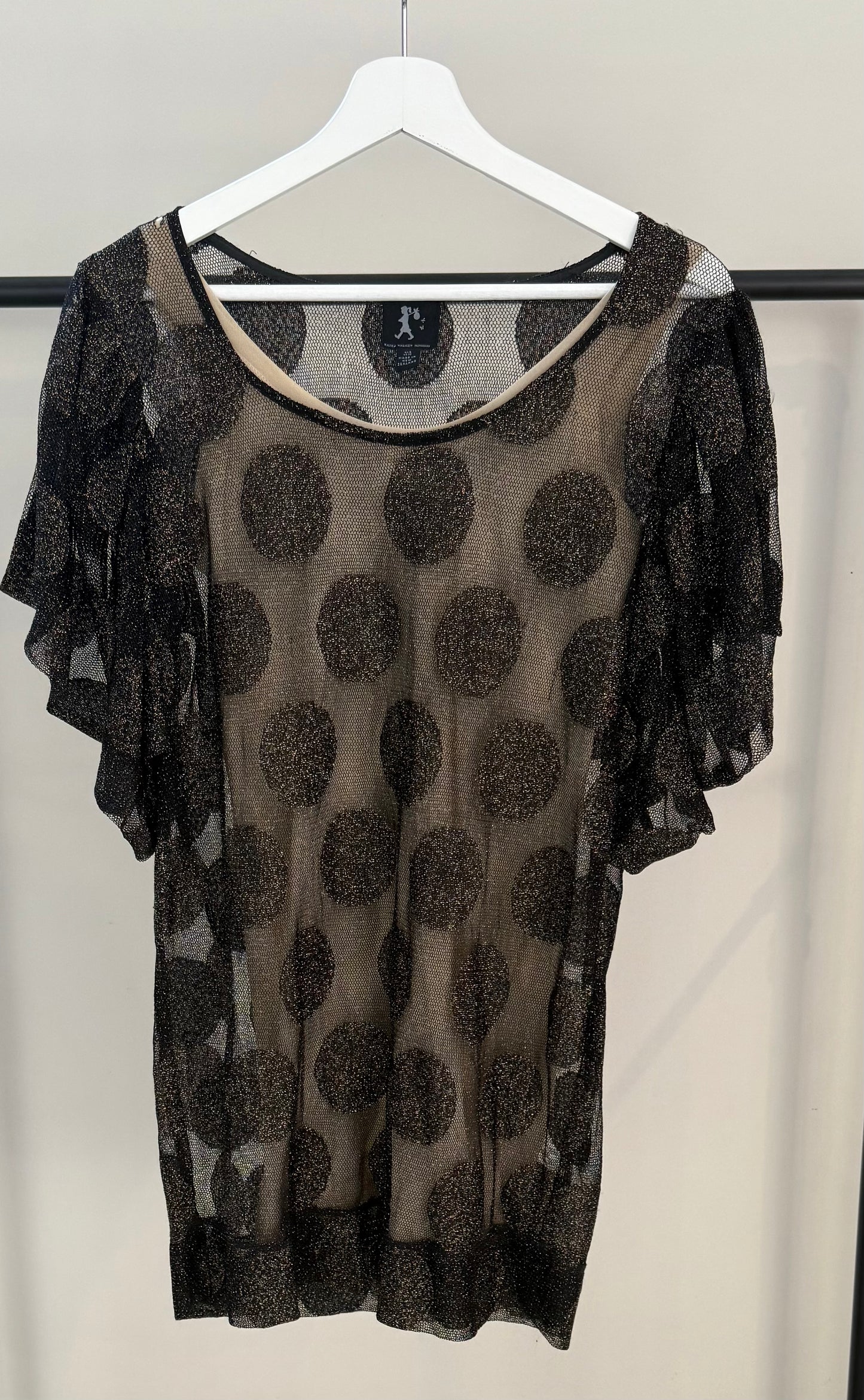 KAREN WALKER Black/Gold Mini Dress