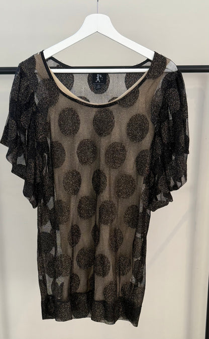 KAREN WALKER Black/Gold Mini Dress