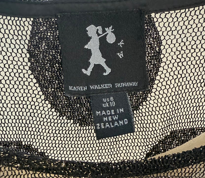 KAREN WALKER Black/Gold Mini Dress
