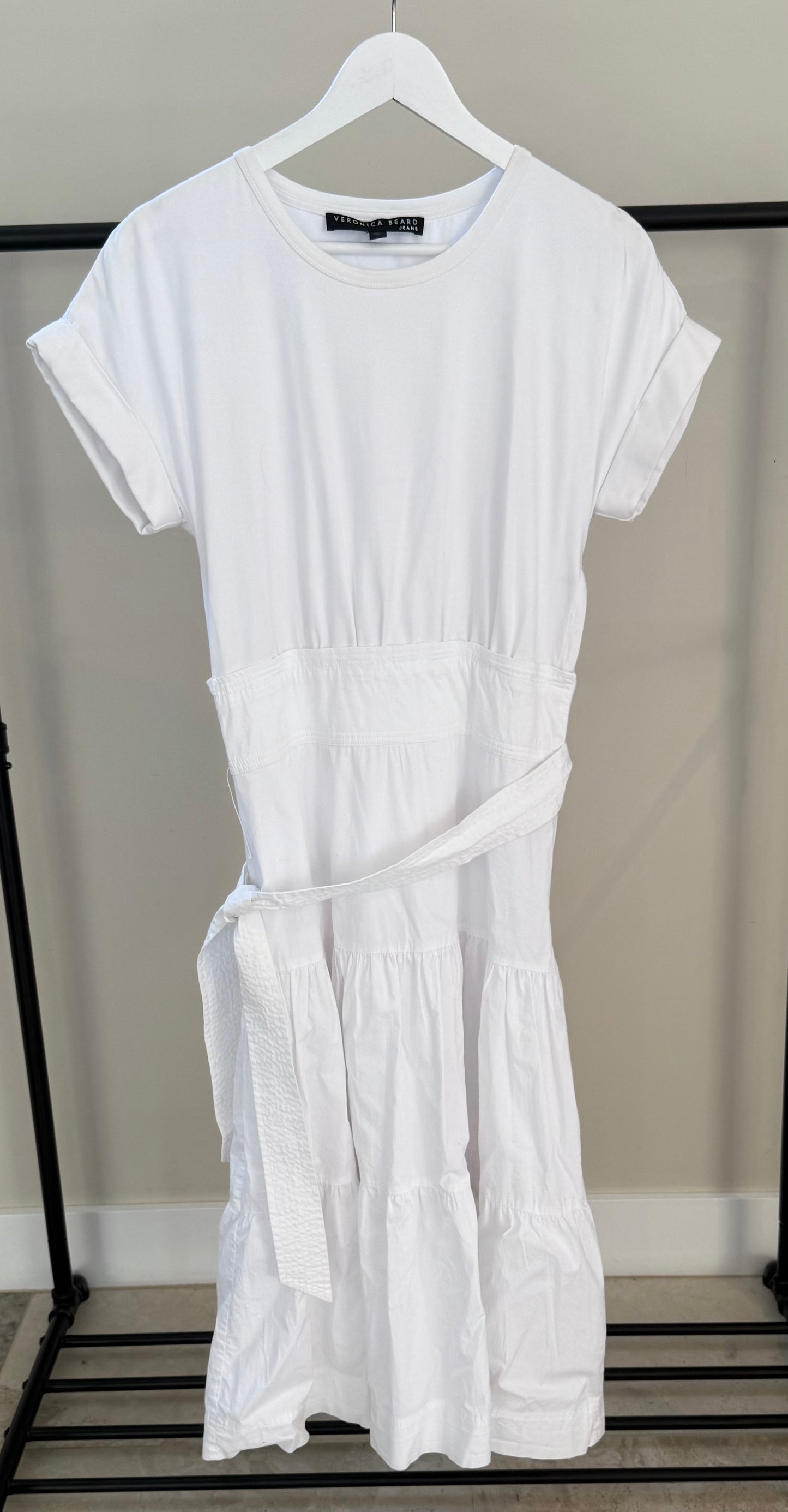VERNONICA BEARD White Midi Dress