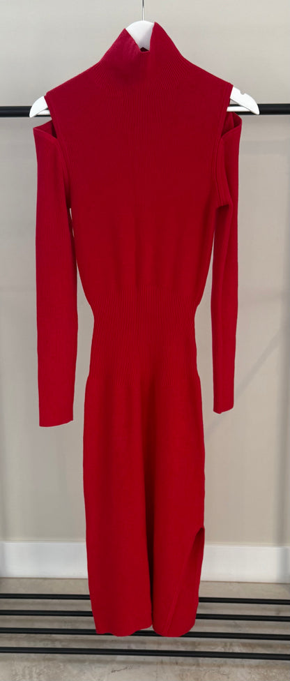 COUNTRY ROAD Red Wool Blend Maxi Dress