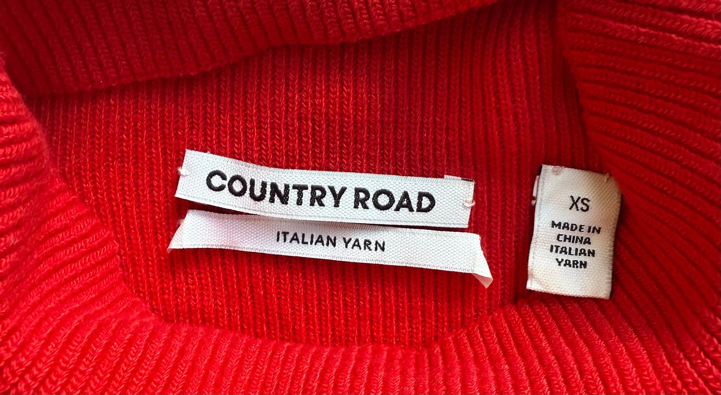 COUNTRY ROAD Red Wool Blend Maxi Dress