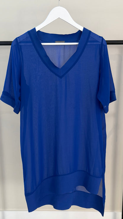COCO&BELLE Sheer Blue Dress