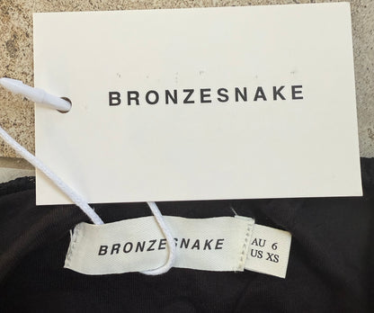 BRONZE SNAKE Black Mini Dress