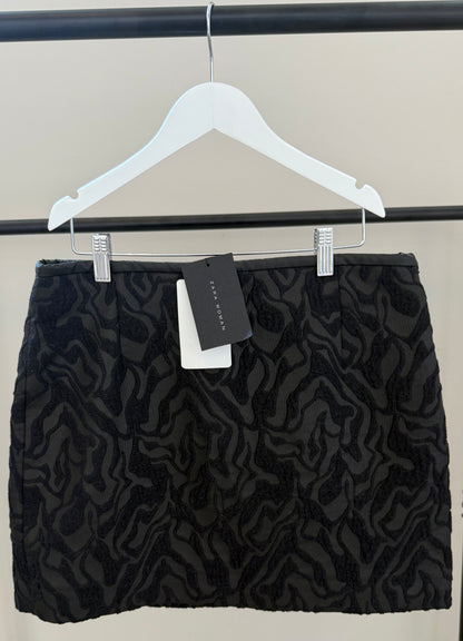 ZARA Black Wool Blend Mini Skirt