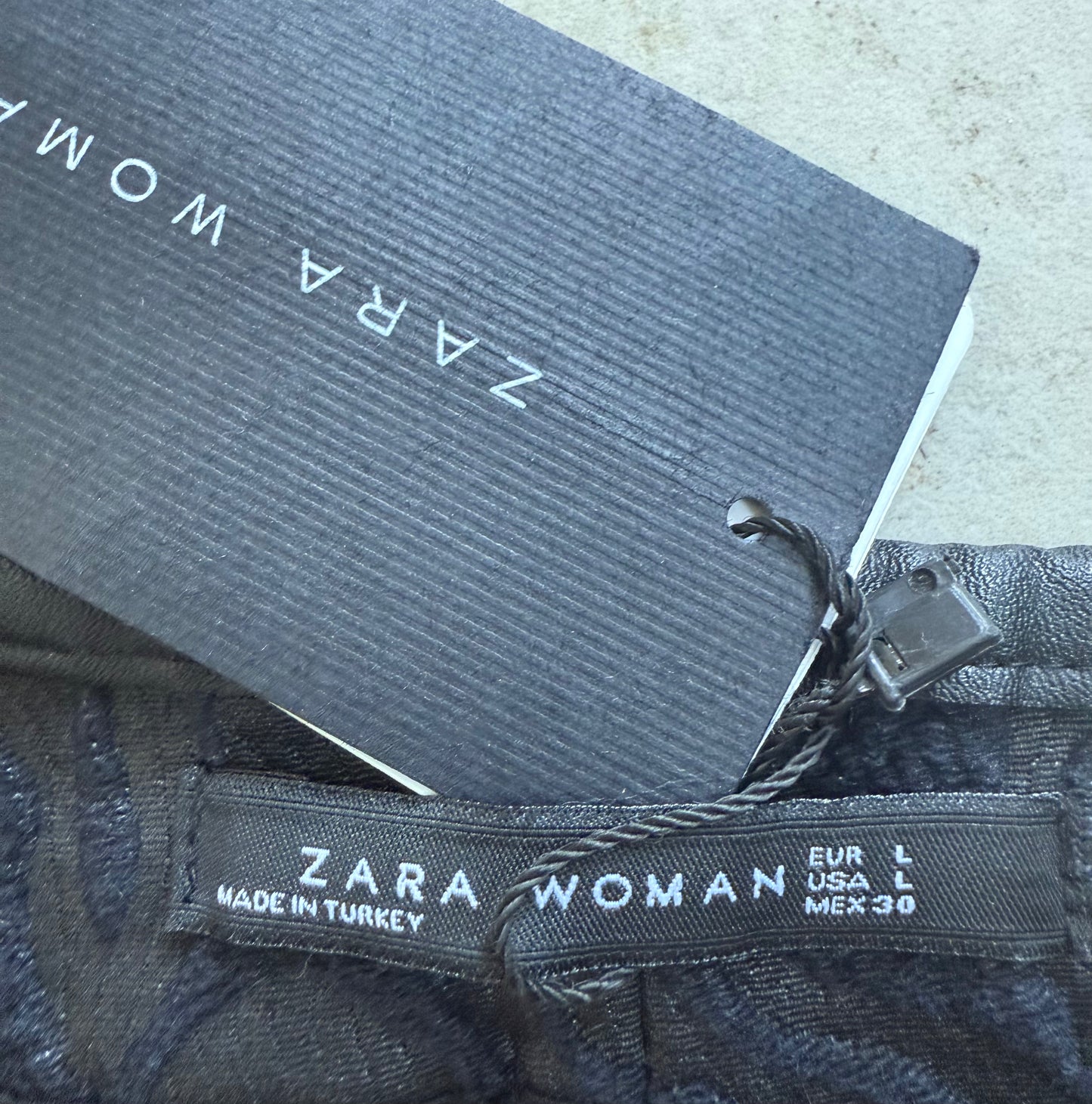 ZARA Black Wool Blend Mini Skirt