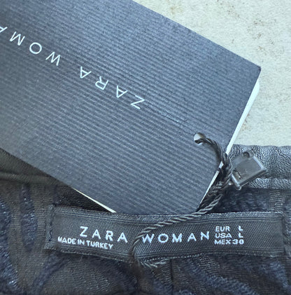 ZARA Black Wool Blend Mini Skirt