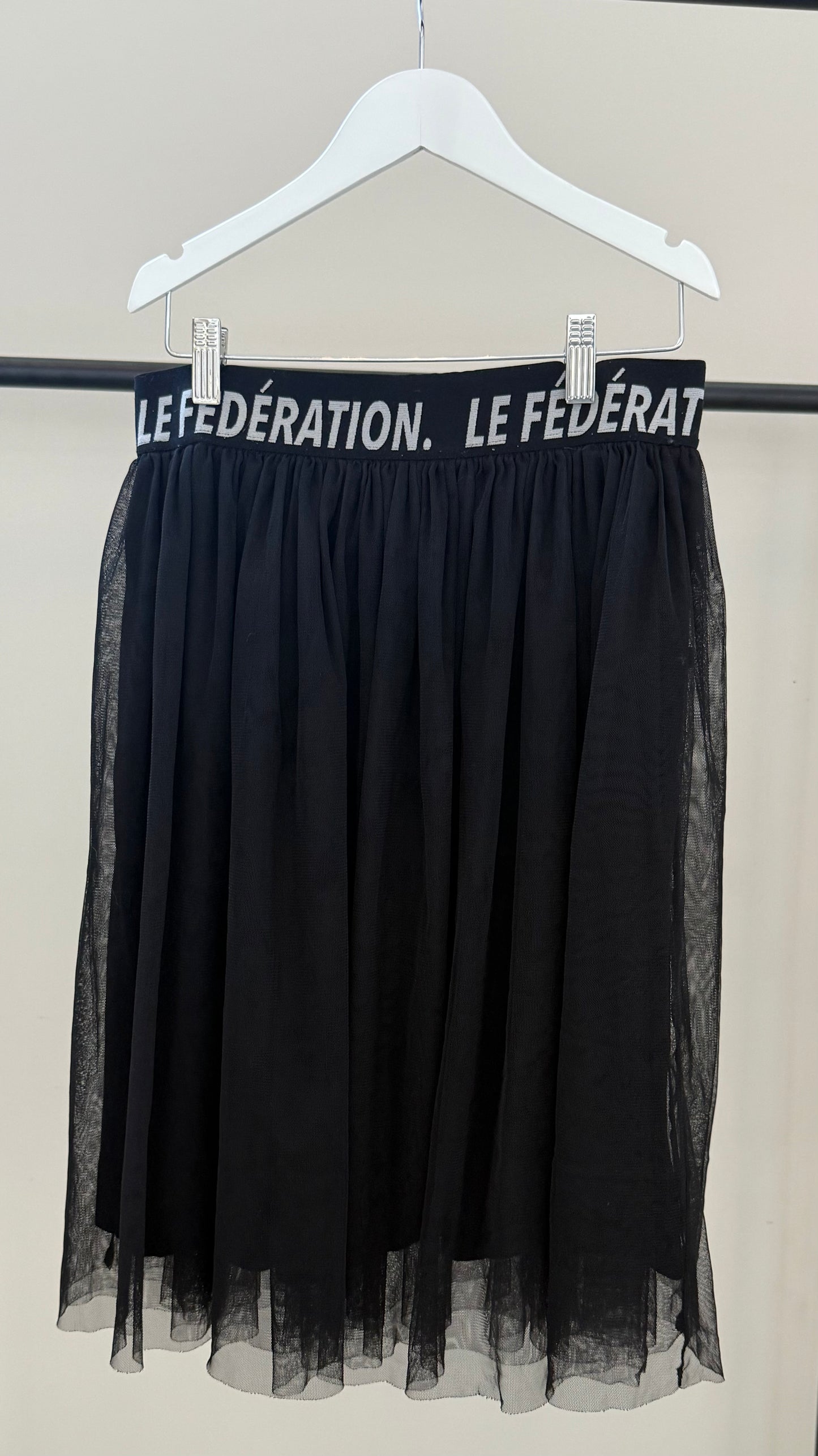 FEDERATION Black Midi Skirt