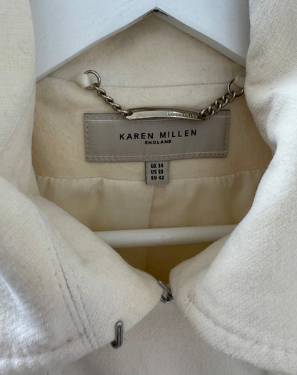 KAREN MILLEN Cream Trench Coat