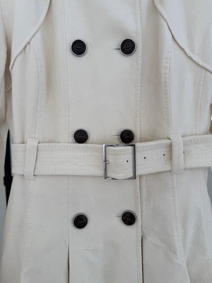 KAREN MILLEN Cream Trench Coat