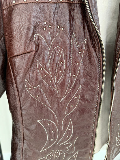 Brown Faux Leather Jacket