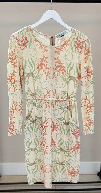 KATE SYLVESTER Cream Midi Floral Dress