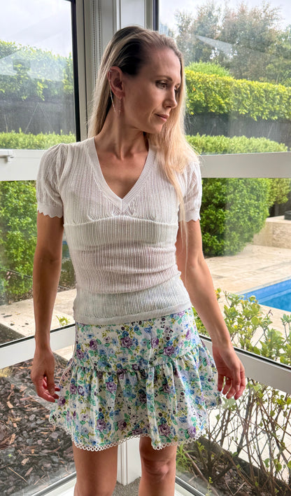 MOOLOOLA Floral Mini Skirt