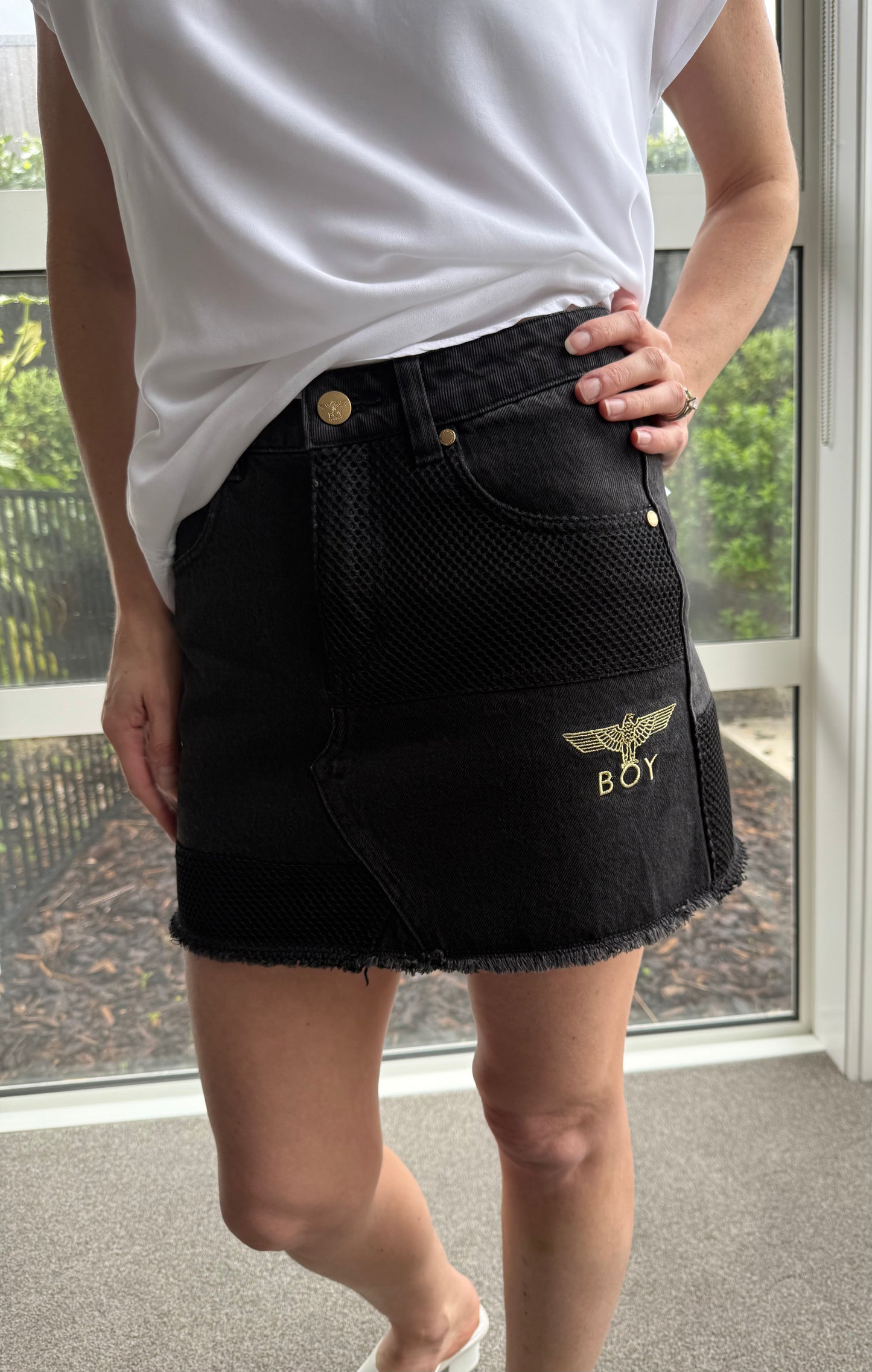 BOY LONDON Black Mini Skirt
