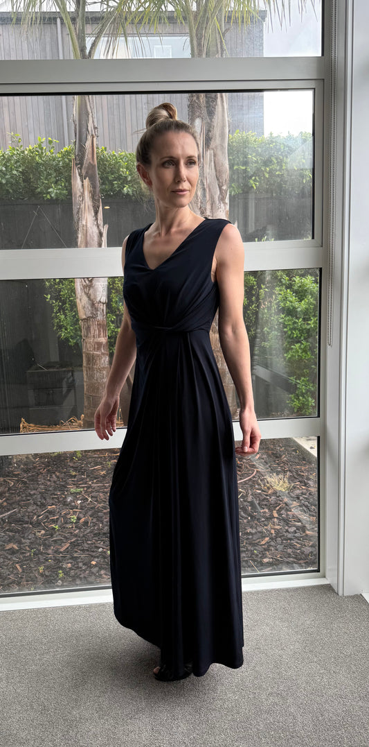 JACQUI-E Navy Blue Dress