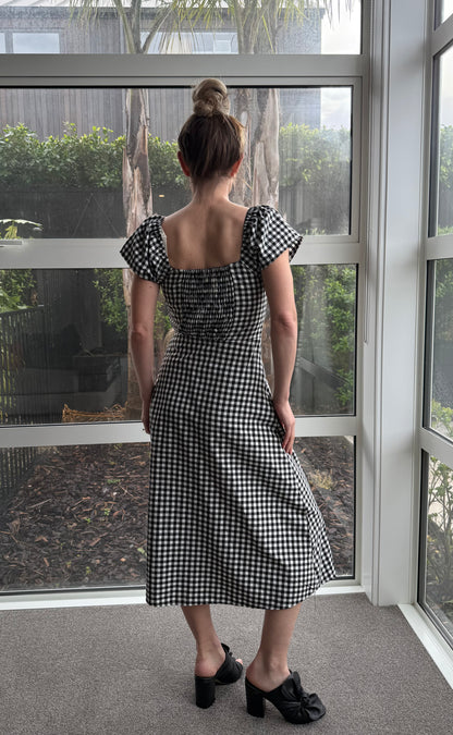 PAGANI Black/White Checkered Dress