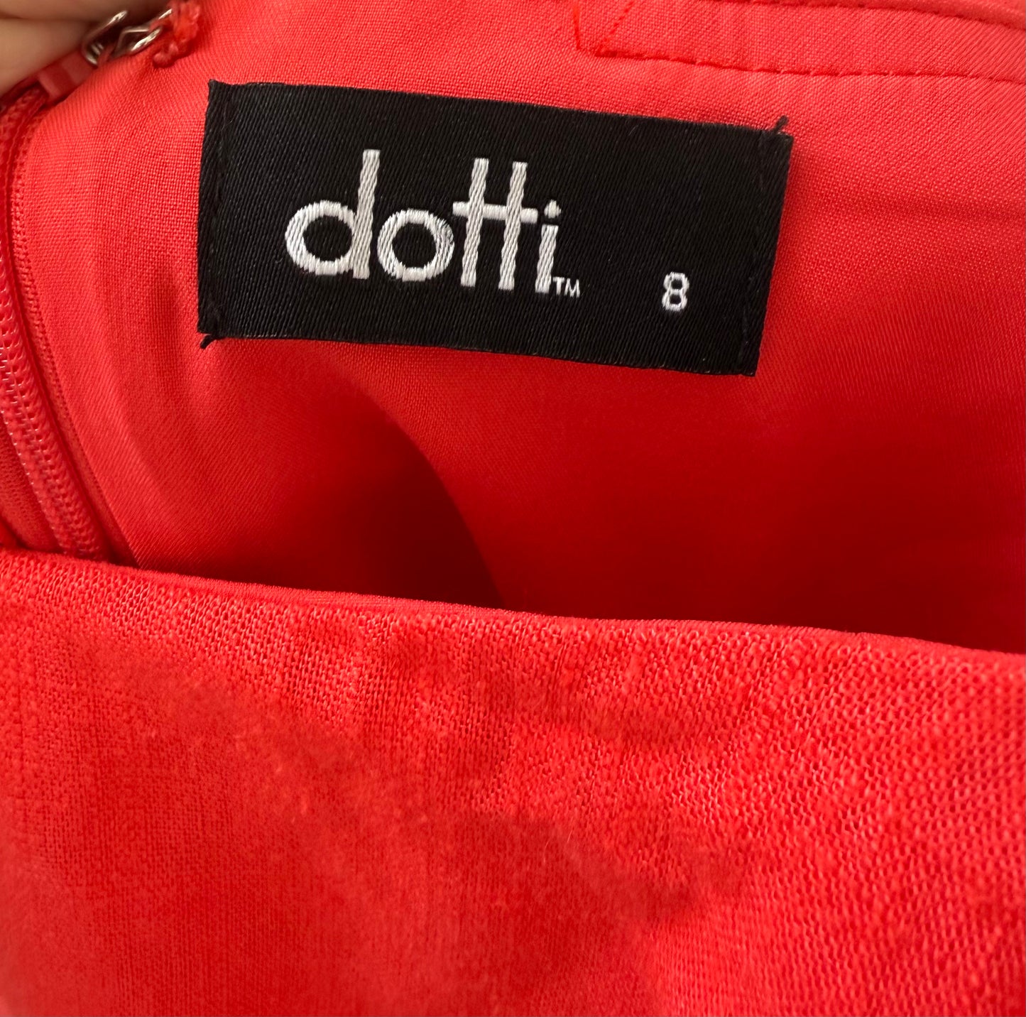 DOTTI Red Linen Blended Playsuit