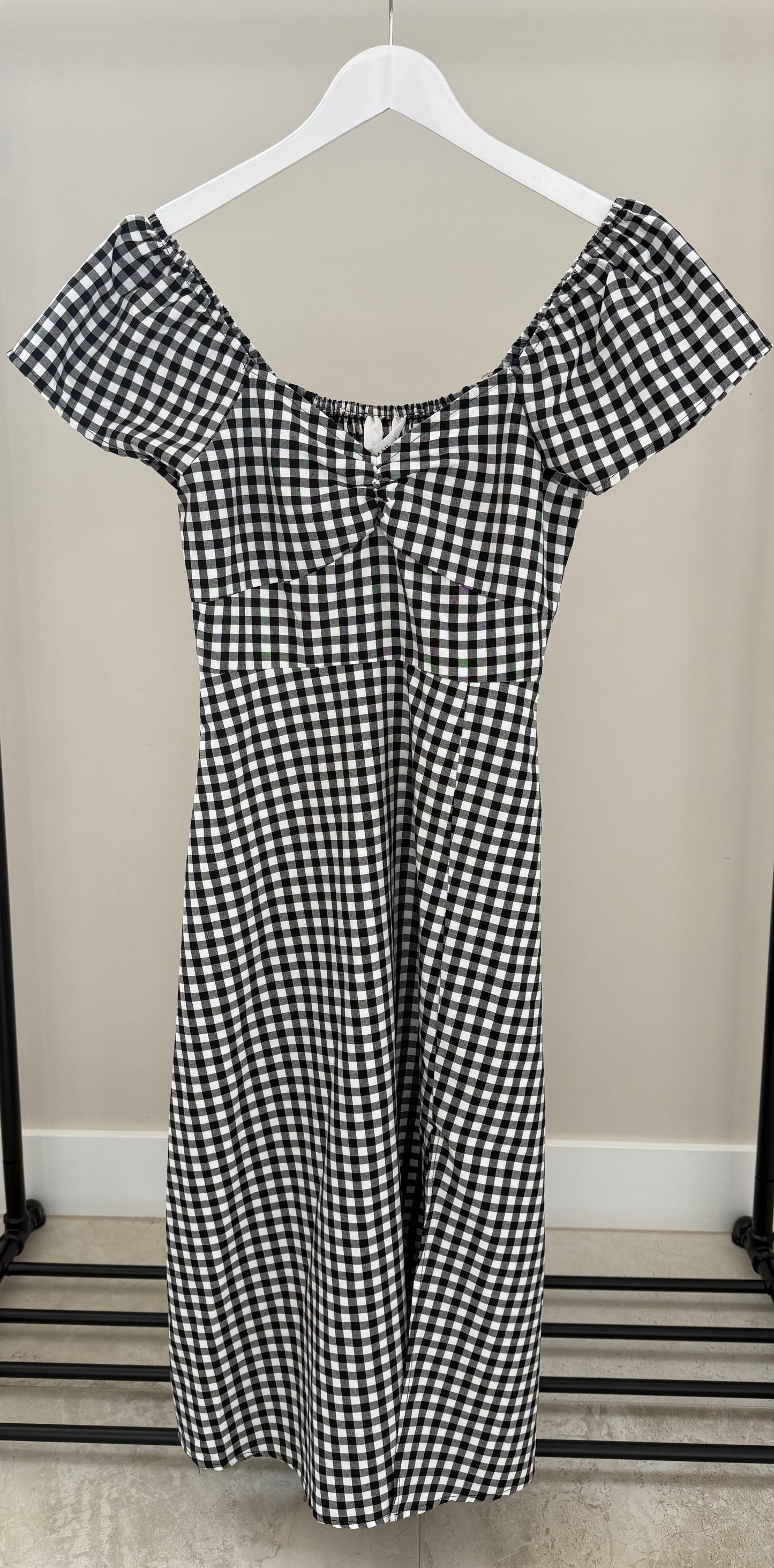 PAGANI Black/White Checkered Dress