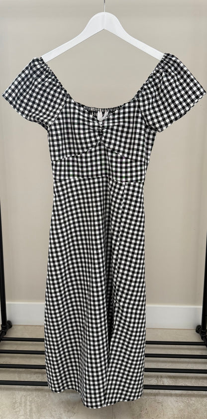 PAGANI Black/White Checkered Dress