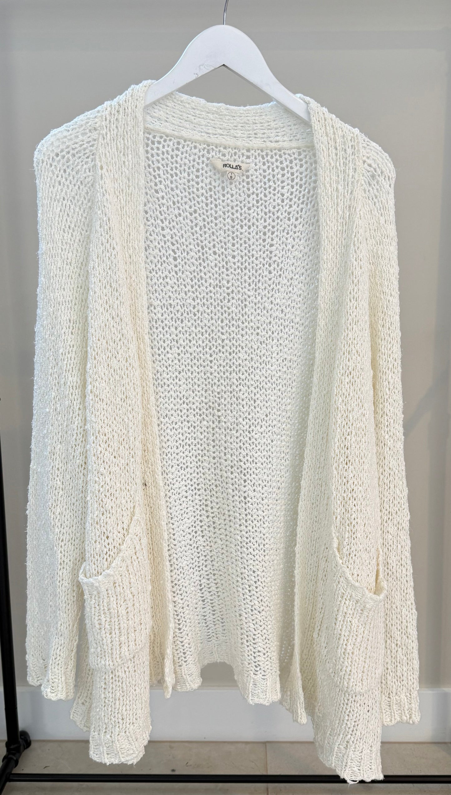 ROLLAS White Cardigan
