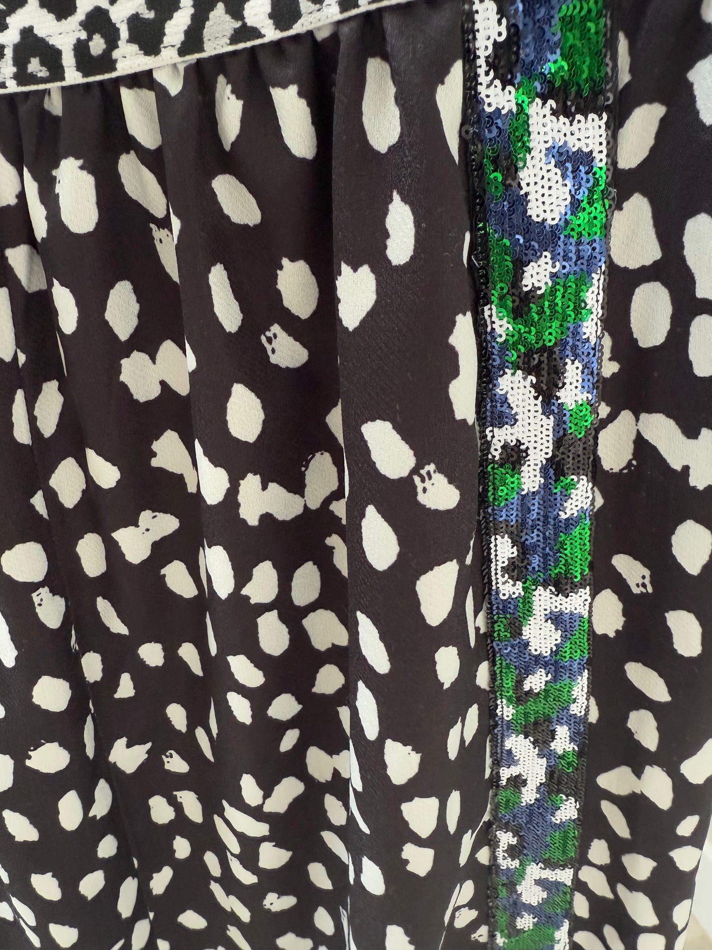 DAVID POND Long Black/White Skirt