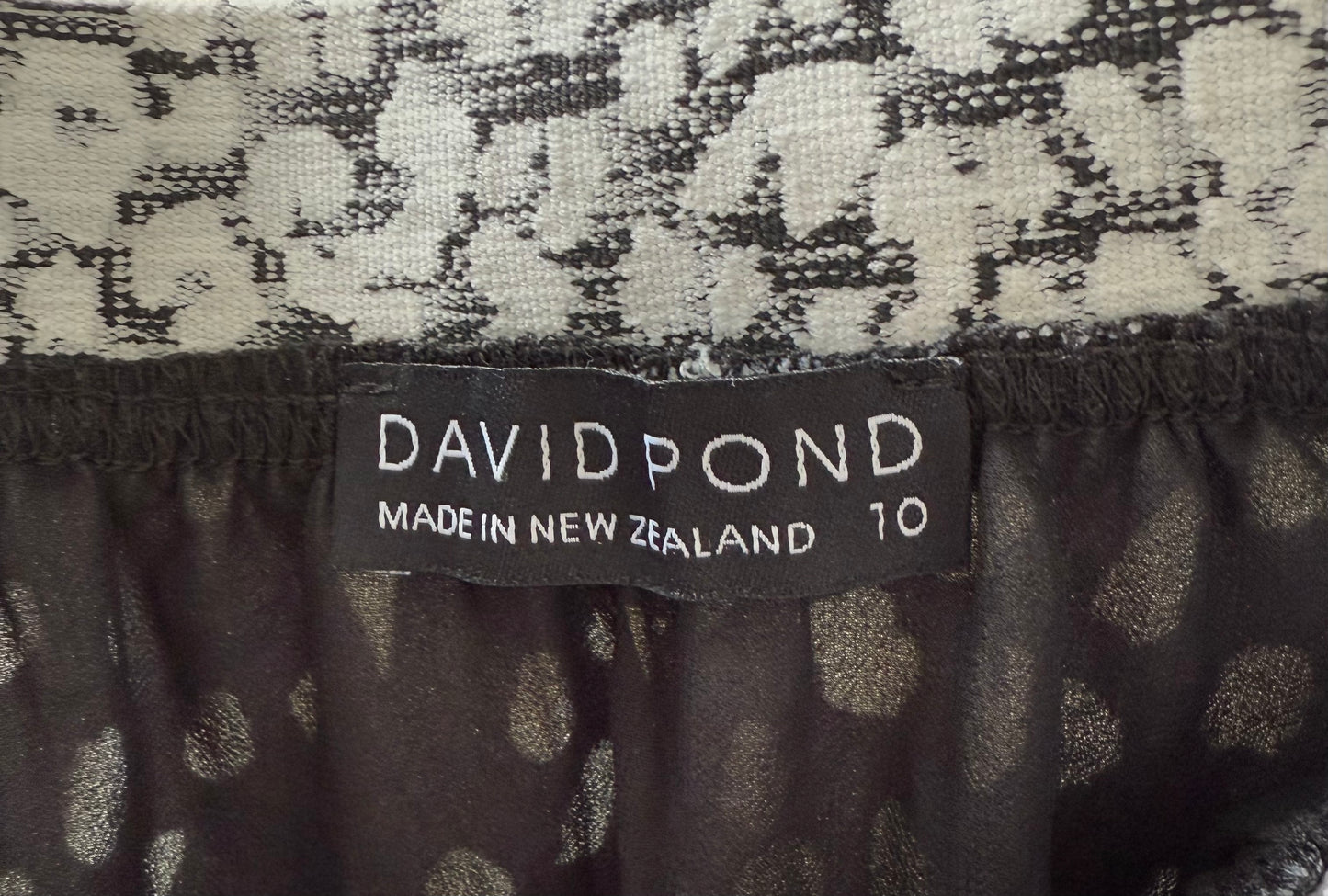 DAVID POND Long Black/White Skirt