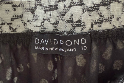 DAVID POND Long Black/White Skirt