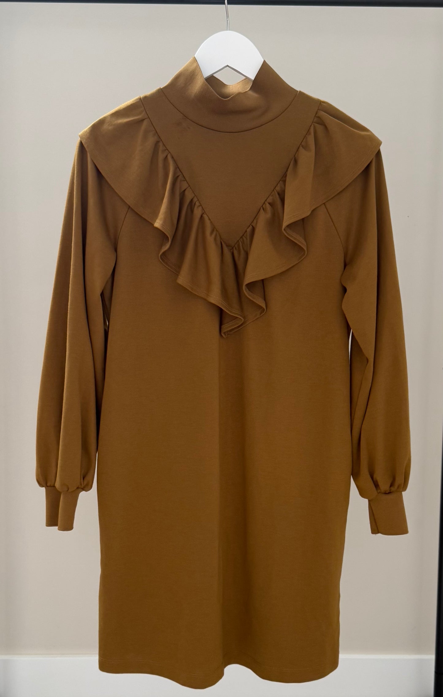 WHO WHAT WEAR Brown/Gold Dress