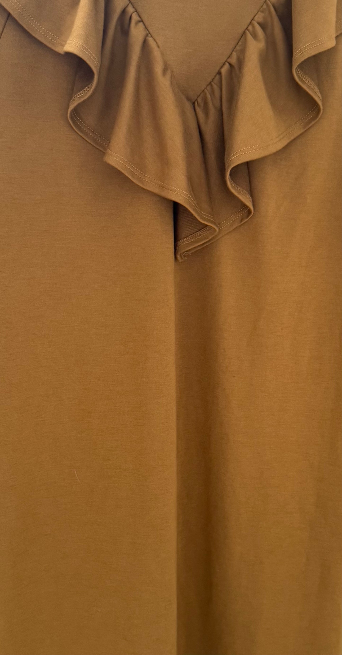 WHO WHAT WEAR Brown/Gold Dress