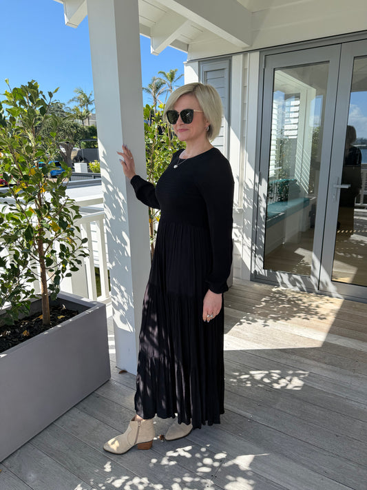 STELLA + GEMMA Maxi Navy Blue Dress