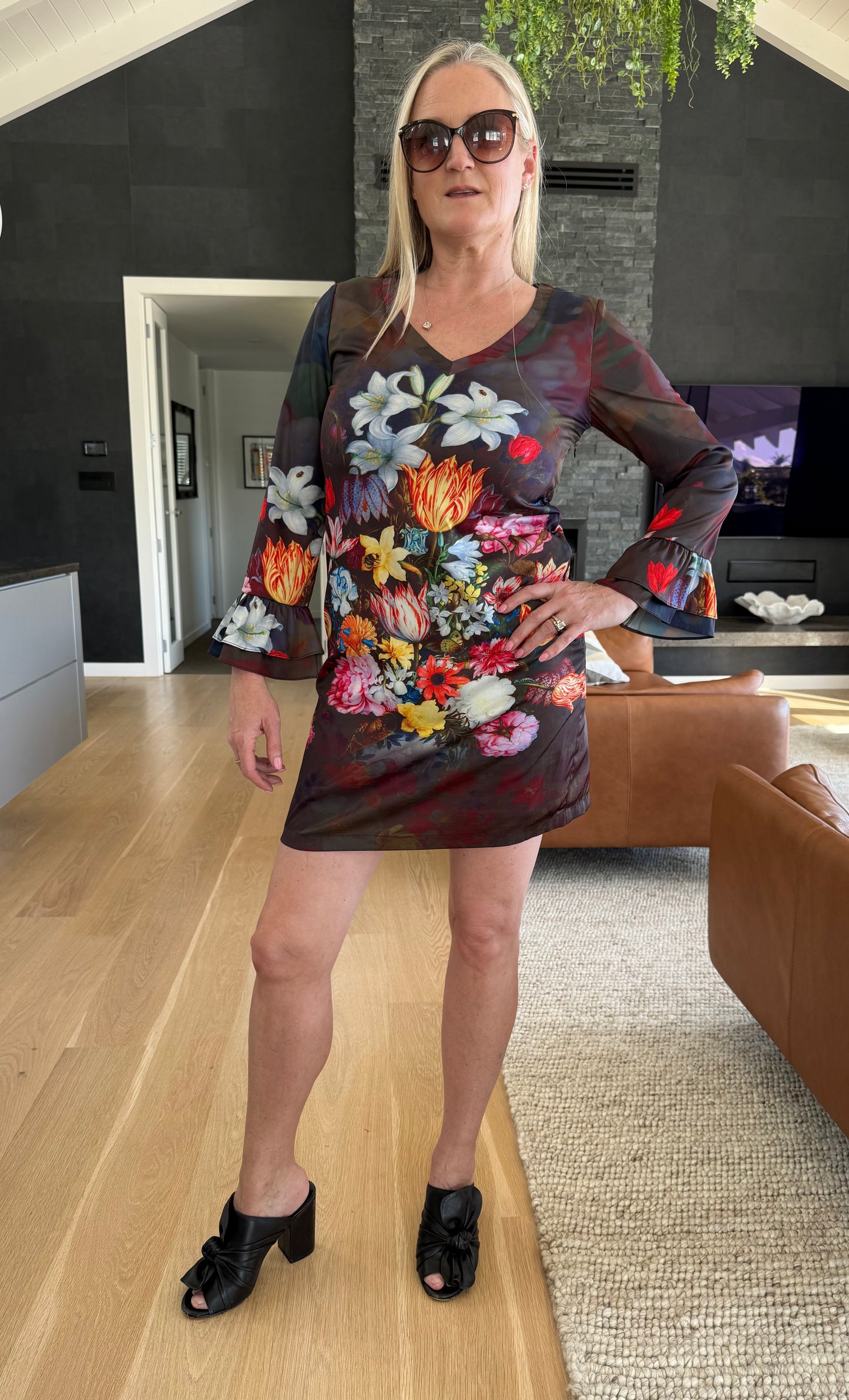 AUGUSTINE Floral Knee Length Dress