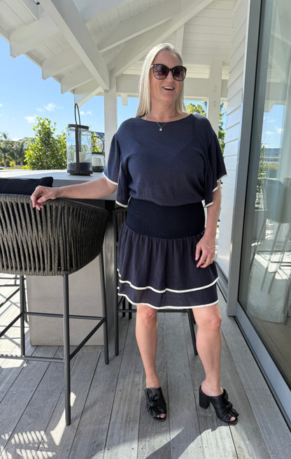 AUGUSTINE Blue Wool Blend Dress
