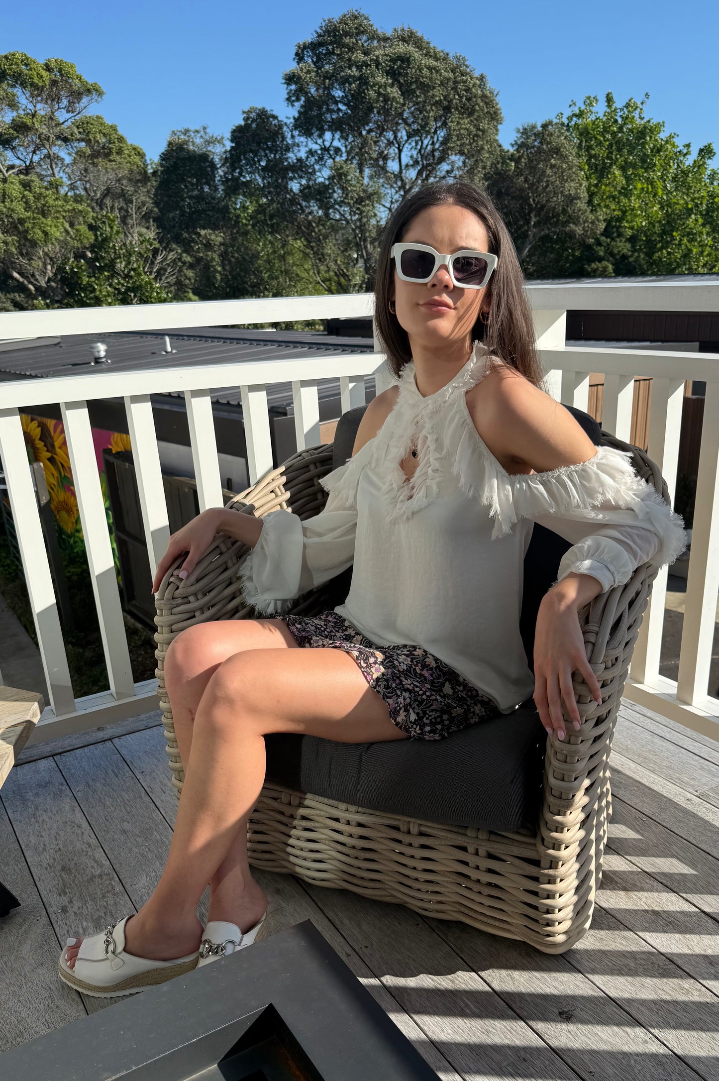 RUBY White Fully Lined Top