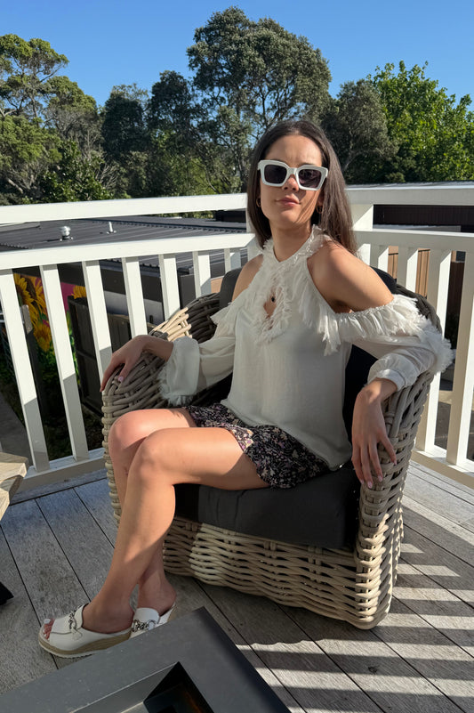 RUBY White Fully Lined Top
