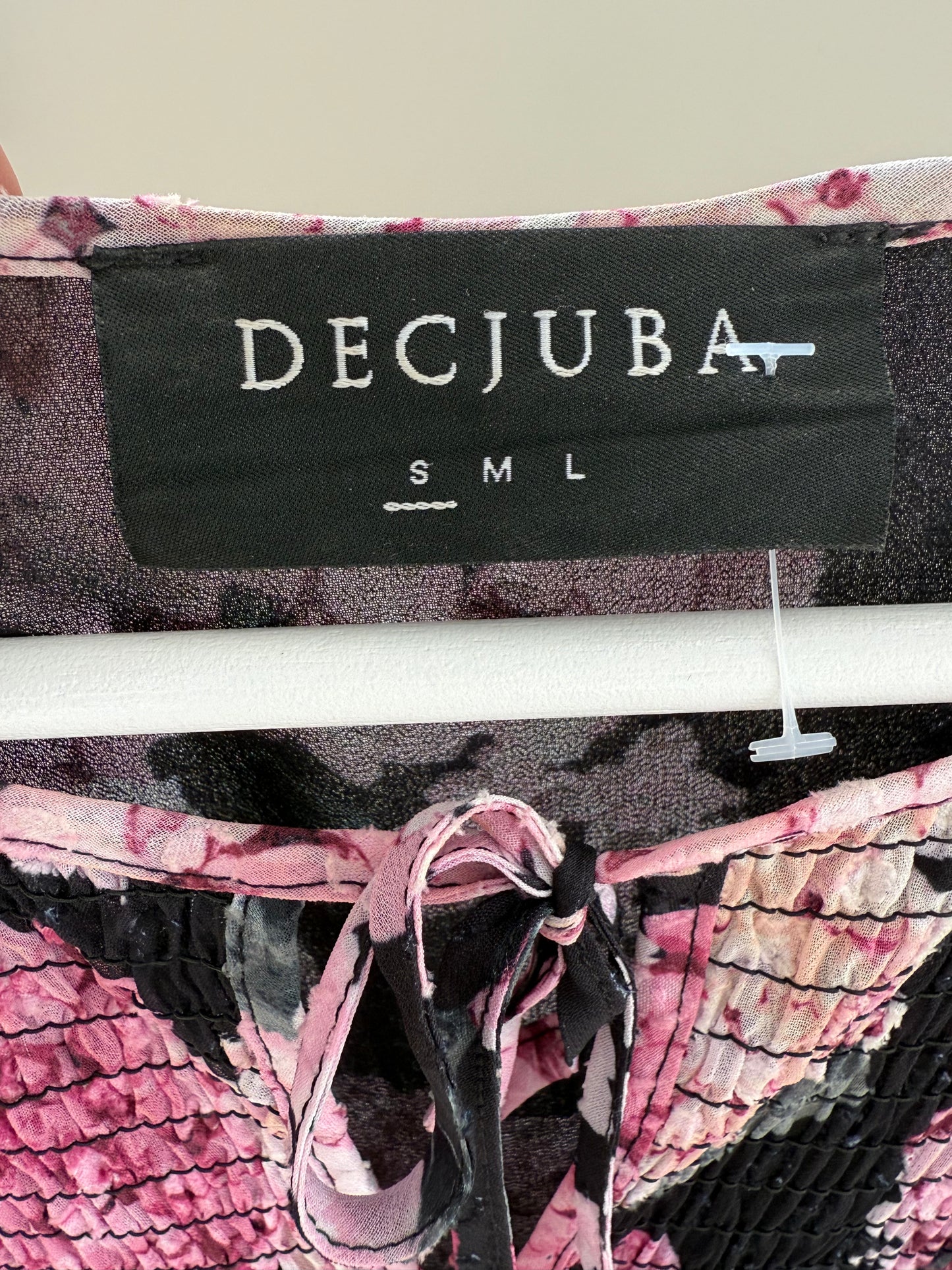 DECJUBA Knee Length Pink Floral Dress
