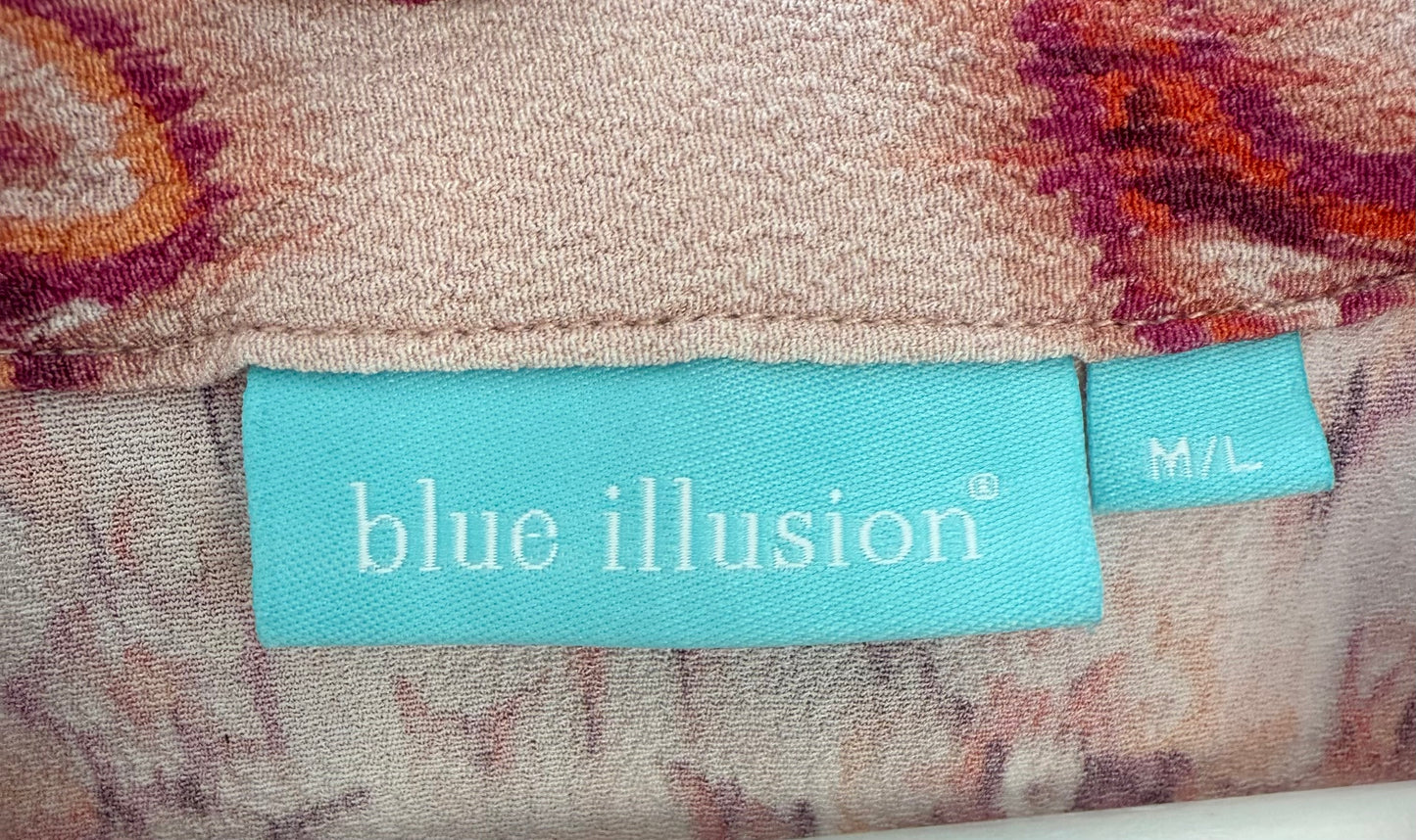 BLUE ILLUSION Pink/Orange Knee Length Dress
