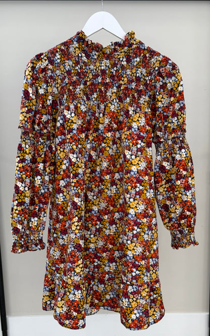 VIOLET ROMANCE Floral Mini-Knee Length Dress