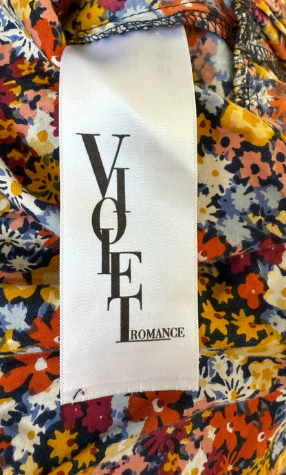 VIOLET ROMANCE Floral Mini-Knee Length Dress