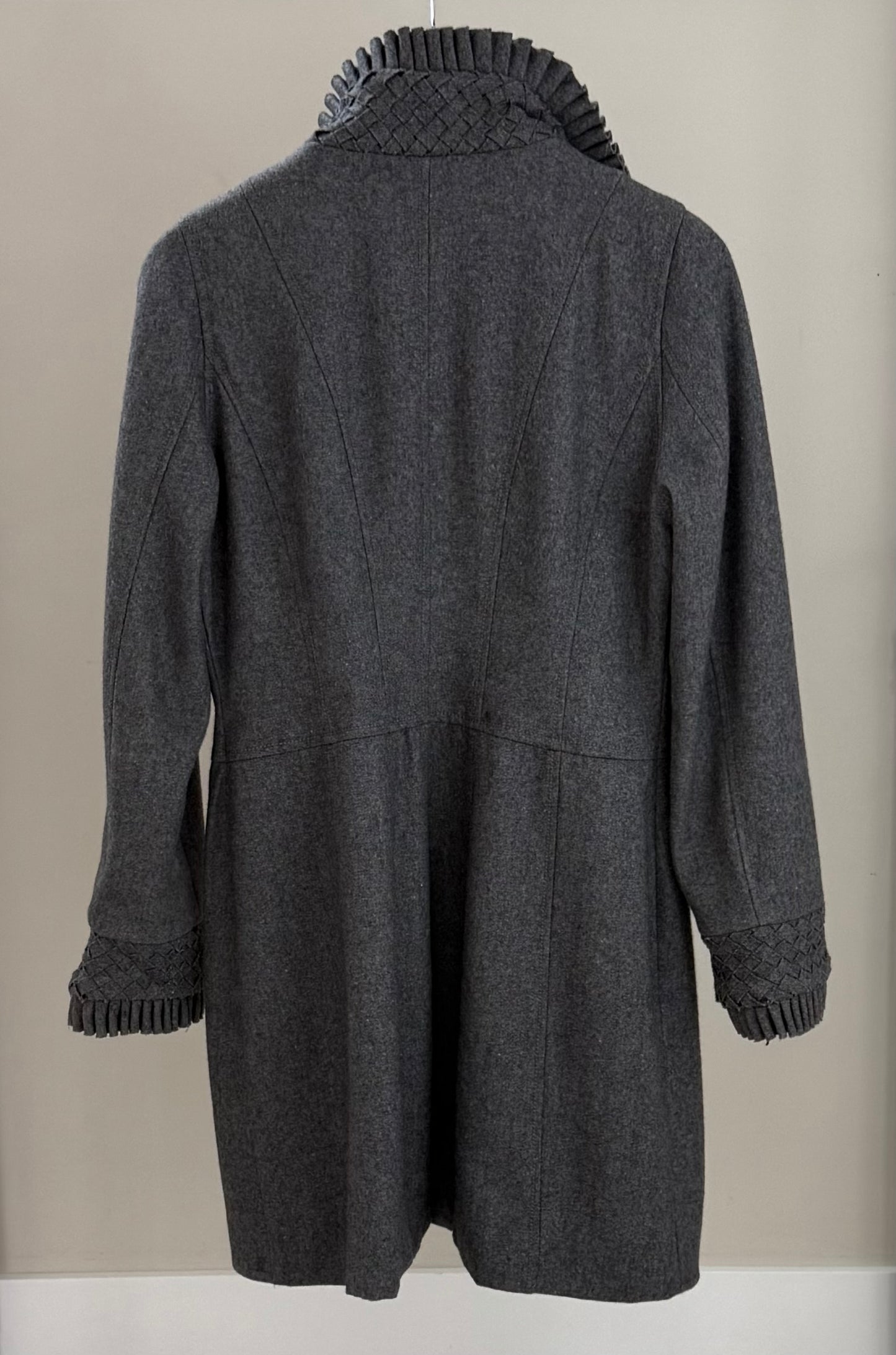 DUCHESS Grey Knee Length Wool Blend Coat