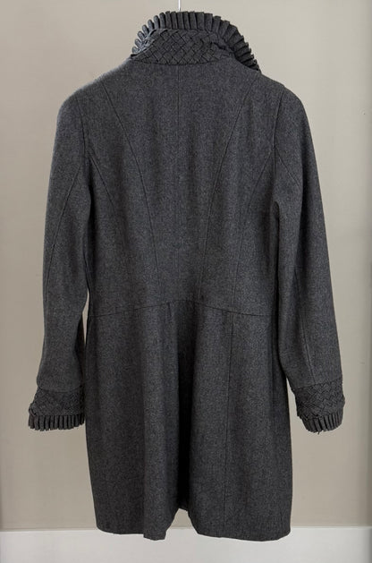 DUCHESS Grey Knee Length Wool Blend Coat